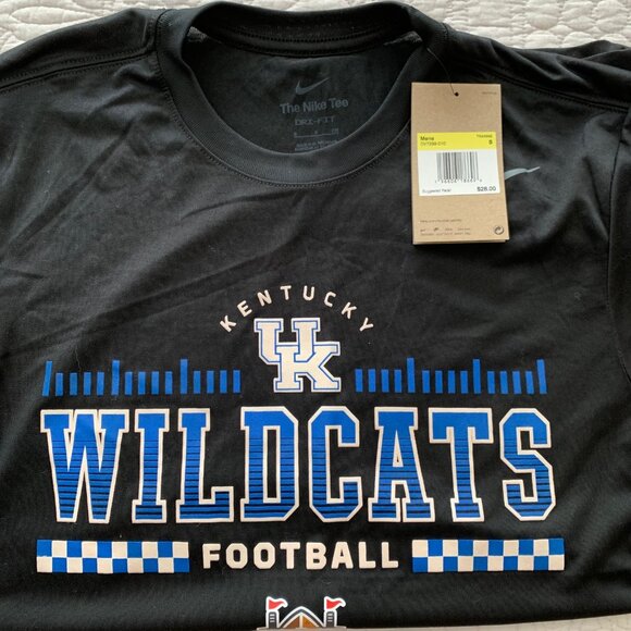 NWT Men's Unisex Nike Black Kentucky Wildcats DRI-FIT SS T-Shirt | Size SMALL - Picture 3 of 9